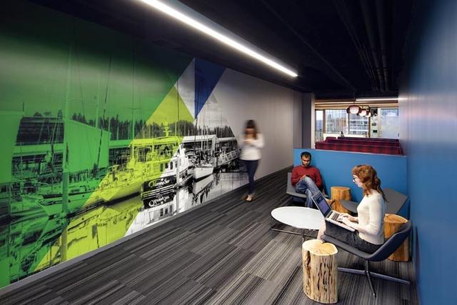 別小看回收木板條！美國VMware公司用它創(chuàng)造了獨(dú)特的木質(zhì)辦公空間