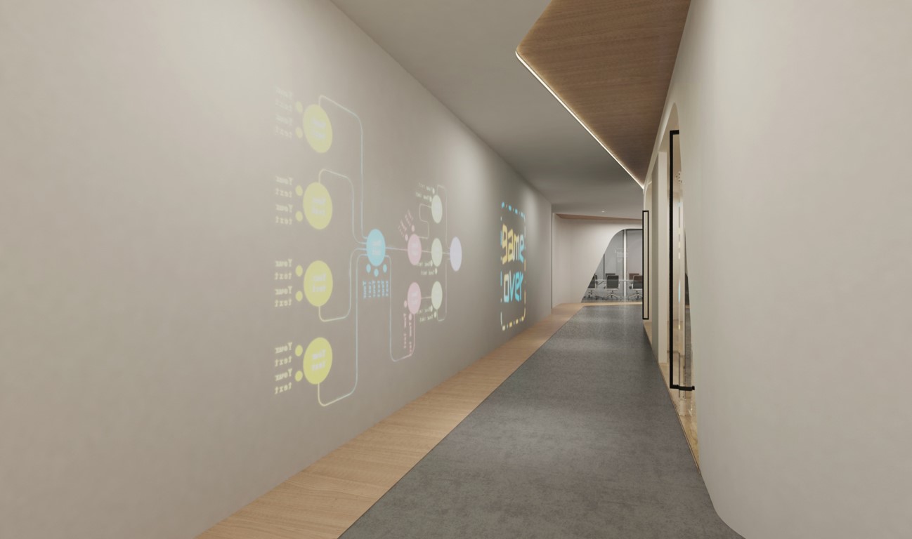 走廊空著?太浪費了！辦公樓走廊這樣設計美呆了！